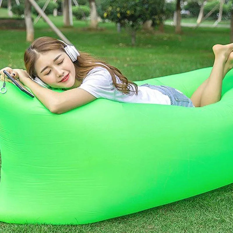 Saltea Gonflabilă Lazy Bag Tip Sezlong – Perfectă pentru Camping, Plajă și Piscină! 🏖️