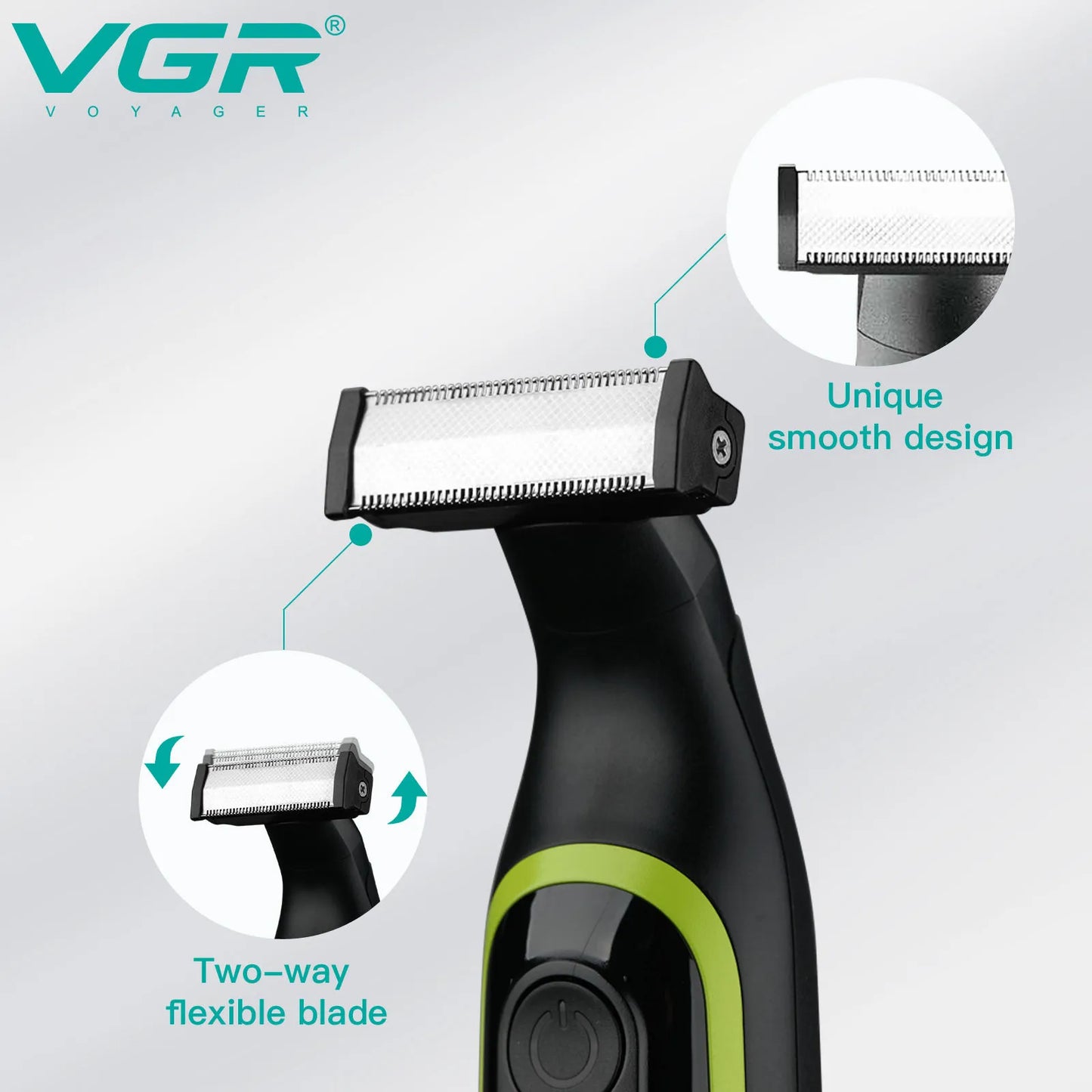Aparat de Ras Electric VGR V-017 – Reîncărcabil, Rezistent la Apă, pentru Bărbați