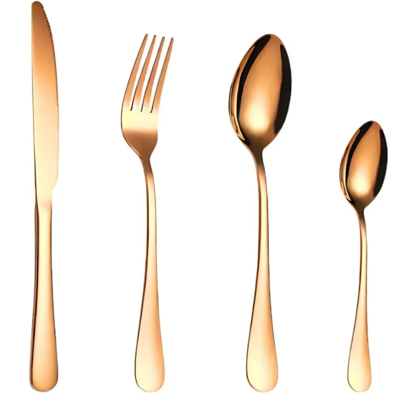 Set 24 Piese Tacâmuri – Rose Gold/Arămiu 🍴
