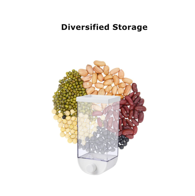 Dozator de cereale, 1Kg, plastic, transparent