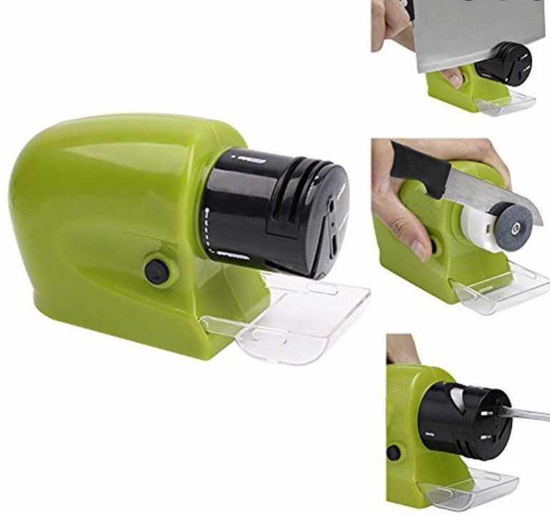 Ascutitor Electric pentru Cutite, Surubelnite, foarfeci, verde