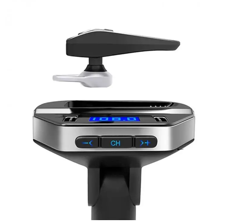 Modulator FM auto cu casca bluetooth 4.2 incorporata, V6 Handsfree