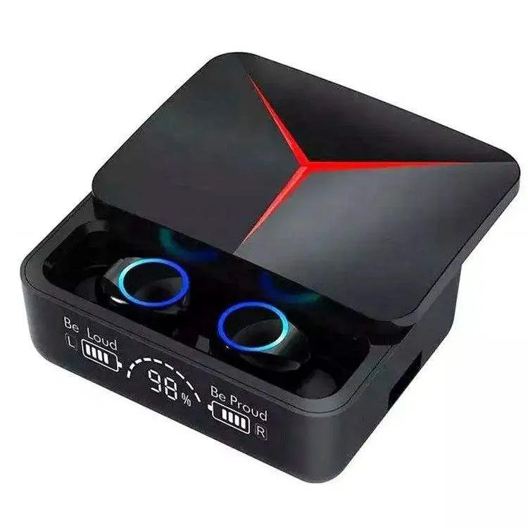 Căști Smart M90 PRO Wireless, Touch, Display Digital – Negru