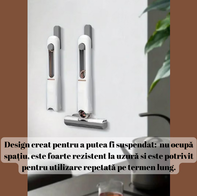 Mini mop pentru curatare, pentru ferestre, gresie, masini, birouri, alb