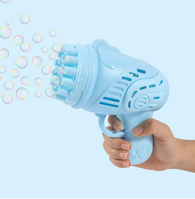 Masina tip pistol pentru facut bule cu 23 de gauri si solutie concentrata de bule