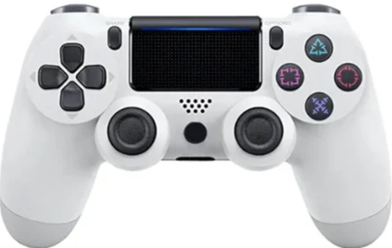 Controller wireless doubleshock, compatibil PS4, PSTV si PS Now, Alb