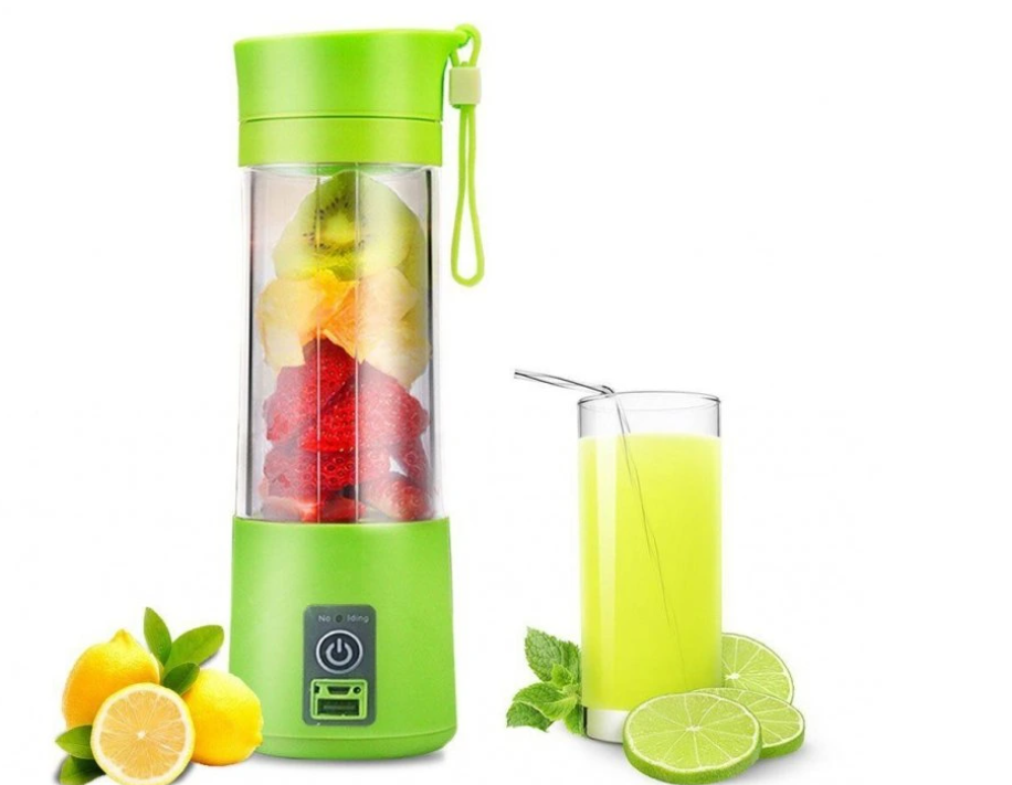 Blender Portabil cu Baterie Proprie - Pentru Fructe și Legume, Verde