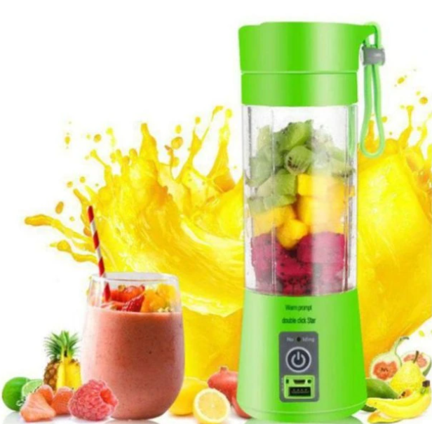 Blender Portabil cu Baterie Proprie - Pentru Fructe și Legume, Verde