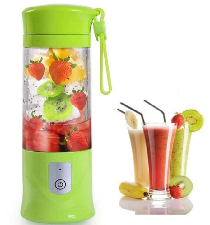 Blender Portabil cu Baterie Proprie - Pentru Fructe și Legume, Verde