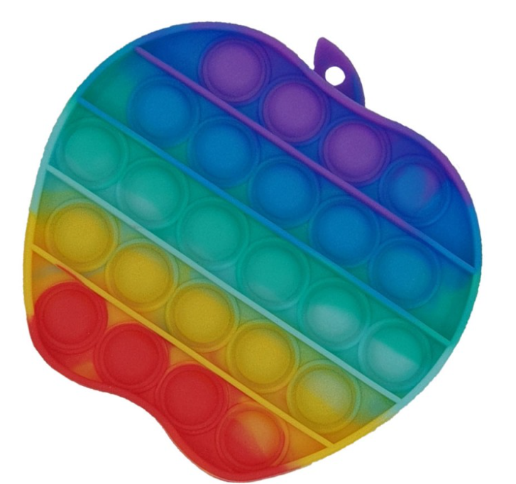 Jucărie Senzorială Antistres Pop it Now and Flip it, Push Bubble - 10 x 12 cm, Model Mar Mic Multicolor