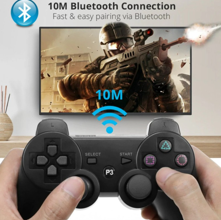 Controller Gamepad Wireless compatibil PS3, PC DoubleShock, Negru