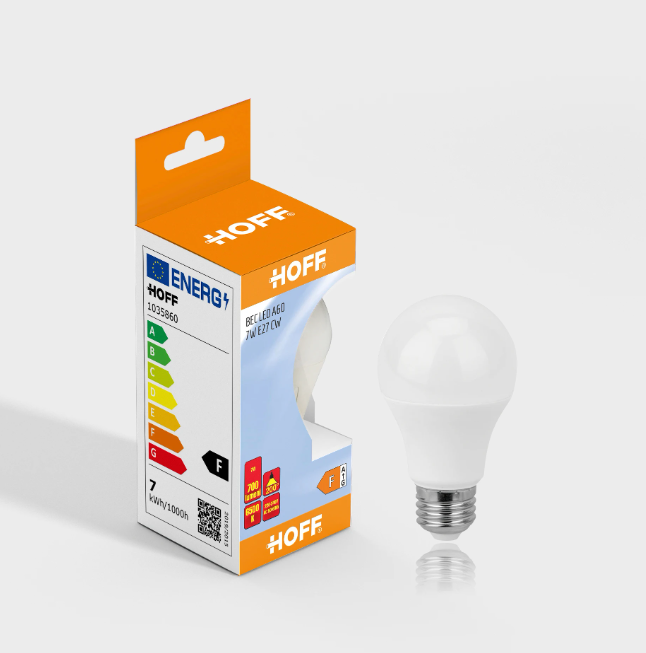 Bec LED clasic A60 E27 7W 700lm lumina rece 6500 K