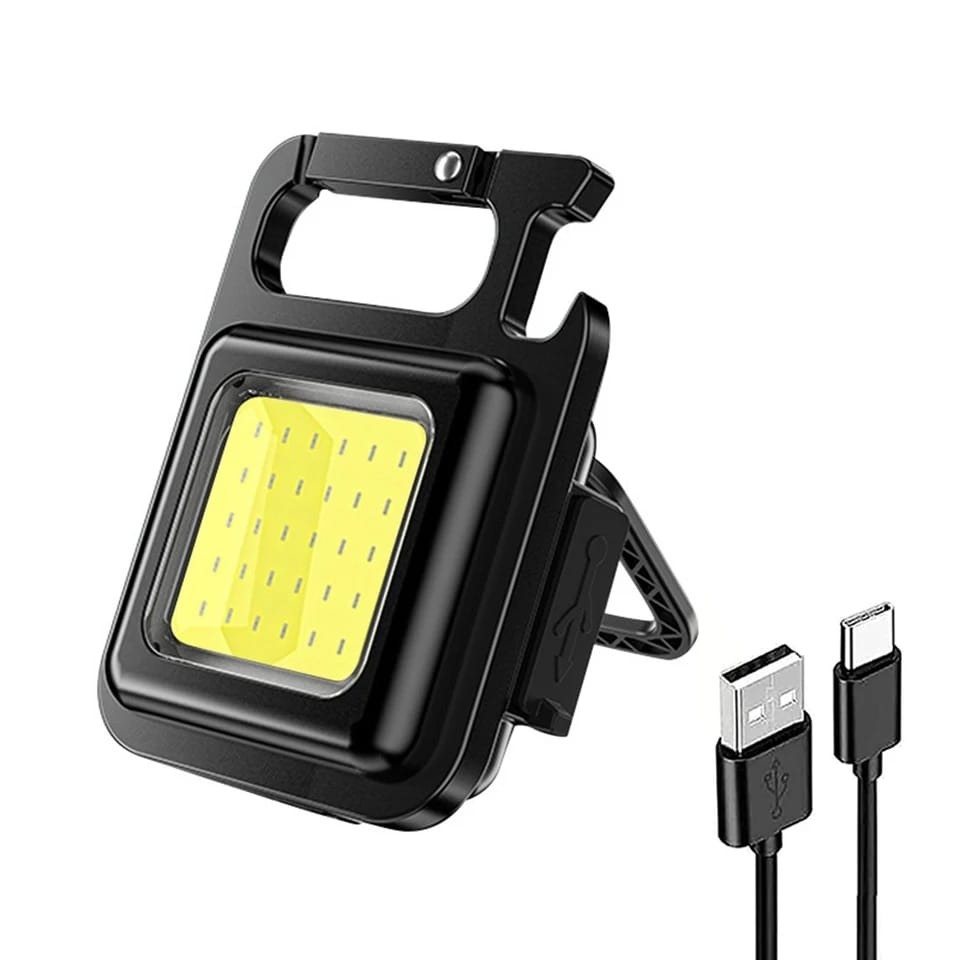 Mini lanterna puternica led tip breloc, waterproof, prindere magnetica