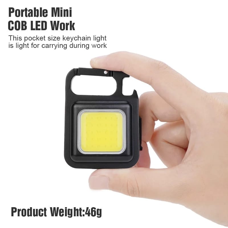 Mini lanterna puternica led tip breloc, waterproof, prindere magnetica