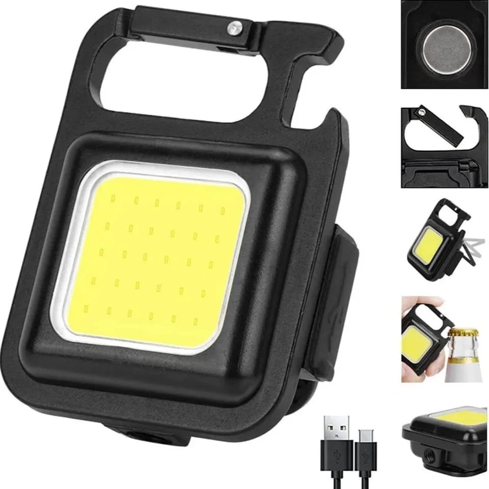 Mini lanterna puternica led tip breloc, waterproof, prindere magnetica