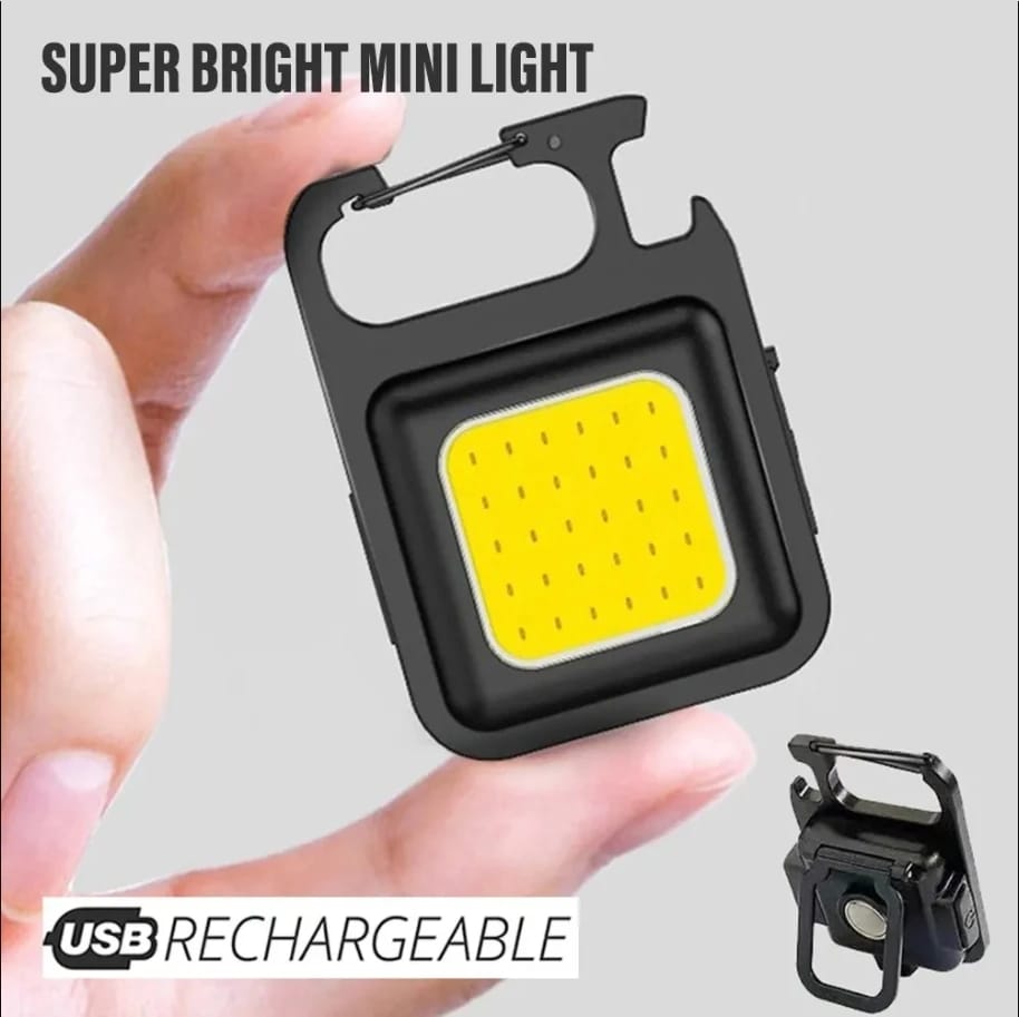 Mini lanterna puternica led tip breloc, waterproof, prindere magnetica