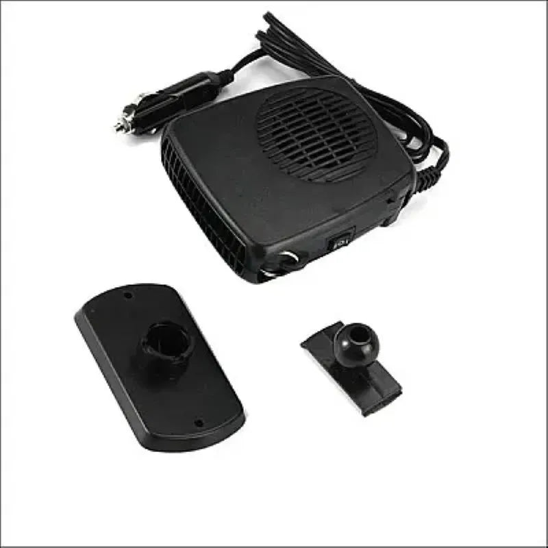 Aeroterma auto cu aer cald, rece, alimentare 12W, de la priza masinii, Neagra
