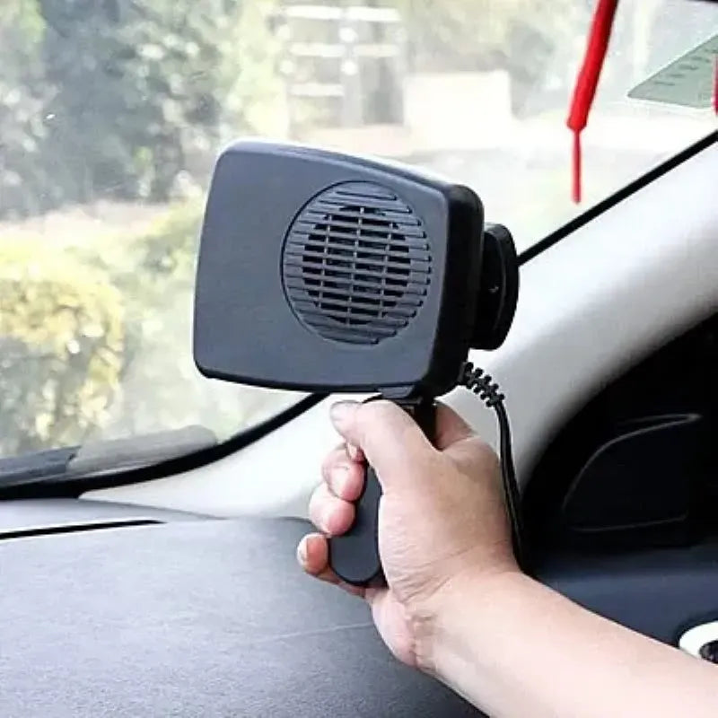 Aeroterma auto cu aer cald, rece, alimentare 12W, de la priza masinii, Neagra