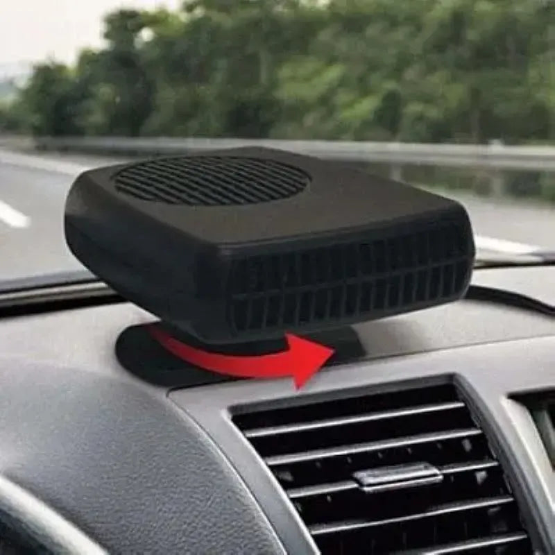 Aeroterma auto cu aer cald, rece, alimentare 12W, de la priza masinii, Neagra
