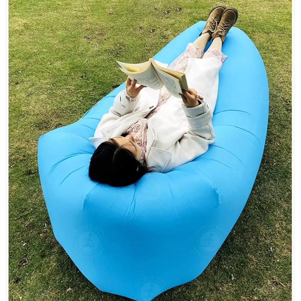 Saltea Gonflabilă Lazy Bag Tip Sezlong – Perfectă pentru Camping, Plajă și Piscină! 🏖️