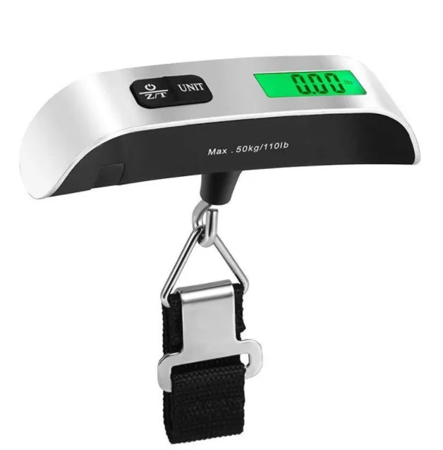 Cântar Electronic pentru Bagaje – Afișaj LCD, Capacitate până la 50kg, Argintiu