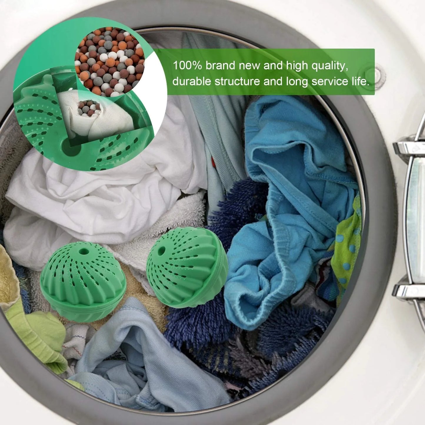 Minge pentru Mașina de Spălat – Reduce Depunerile de Calcar, Elimină Mirosurile Neplăcute și Bacteriile – Reutilizabilă, Verde 🌱