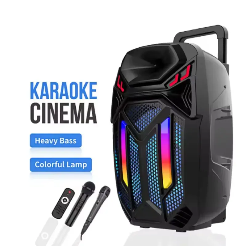 Boxa SUPER-BASS Portabila, Bluetooth, Karaoke, 2 microfoane, micro SD, card, aux, usb, ZQS-15108