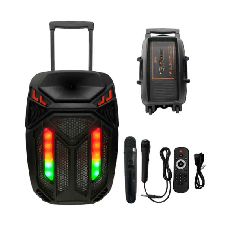 Boxa SUPER-BASS Portabila, Bluetooth, Karaoke, 2 microfoane, micro SD, card, aux, usb, ZQS-15108
