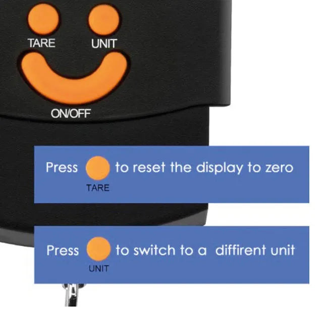 ⚖️ Cântar Electronic Portabil de Mână – Ecran LCD, Funcționare pe Baterii, Capacitate Maximă 40 kg