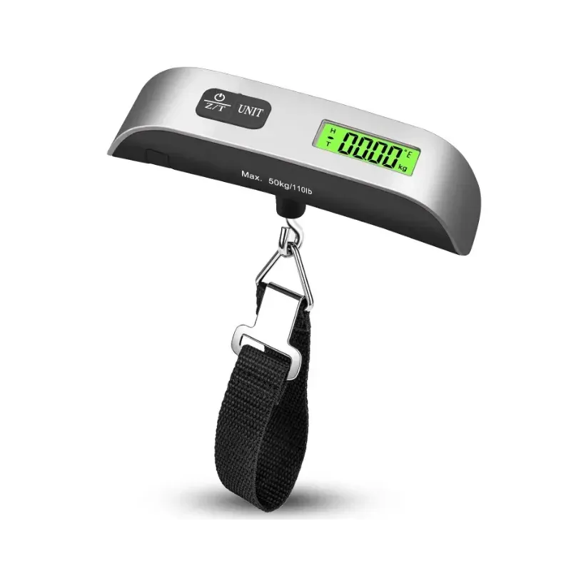 Cântar Electronic pentru Bagaje – Afișaj LCD, Capacitate până la 50kg, Argintiu
