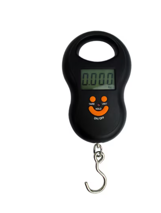 ⚖️ Cântar Electronic Portabil de Mână – Ecran LCD, Funcționare pe Baterii, Capacitate Maximă 40 kg