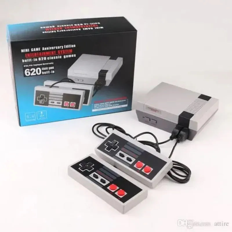 Consola gaming retro cu 2 controllere, 620 de jocuri, multiplayer, cu cele mai indragite jocuri