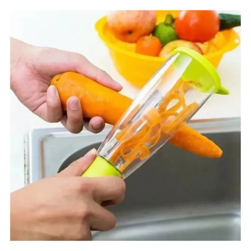 Curatator legume si fructe cu recipient de colectare, verde