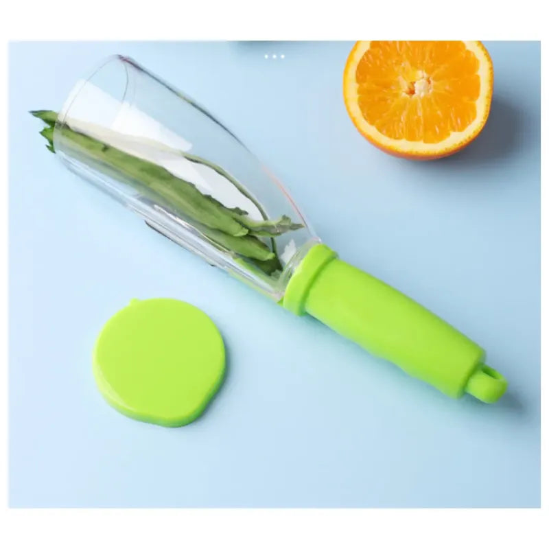 Curatator legume si fructe cu recipient de colectare, verde