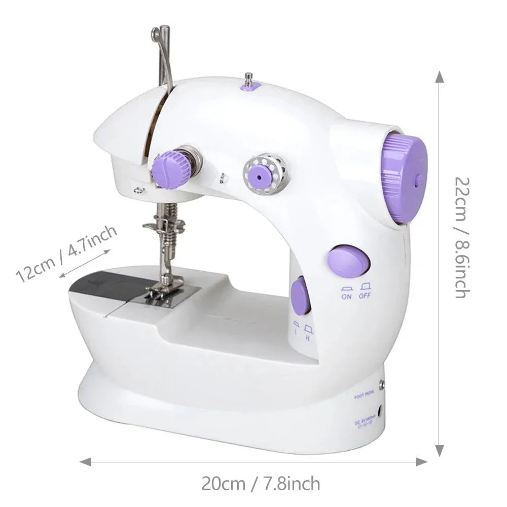 Set Mini Mașină de Cusut Electrică – Accesorii Incluse, Control Automat de Cusut, Compactă și Puternică! 🧵