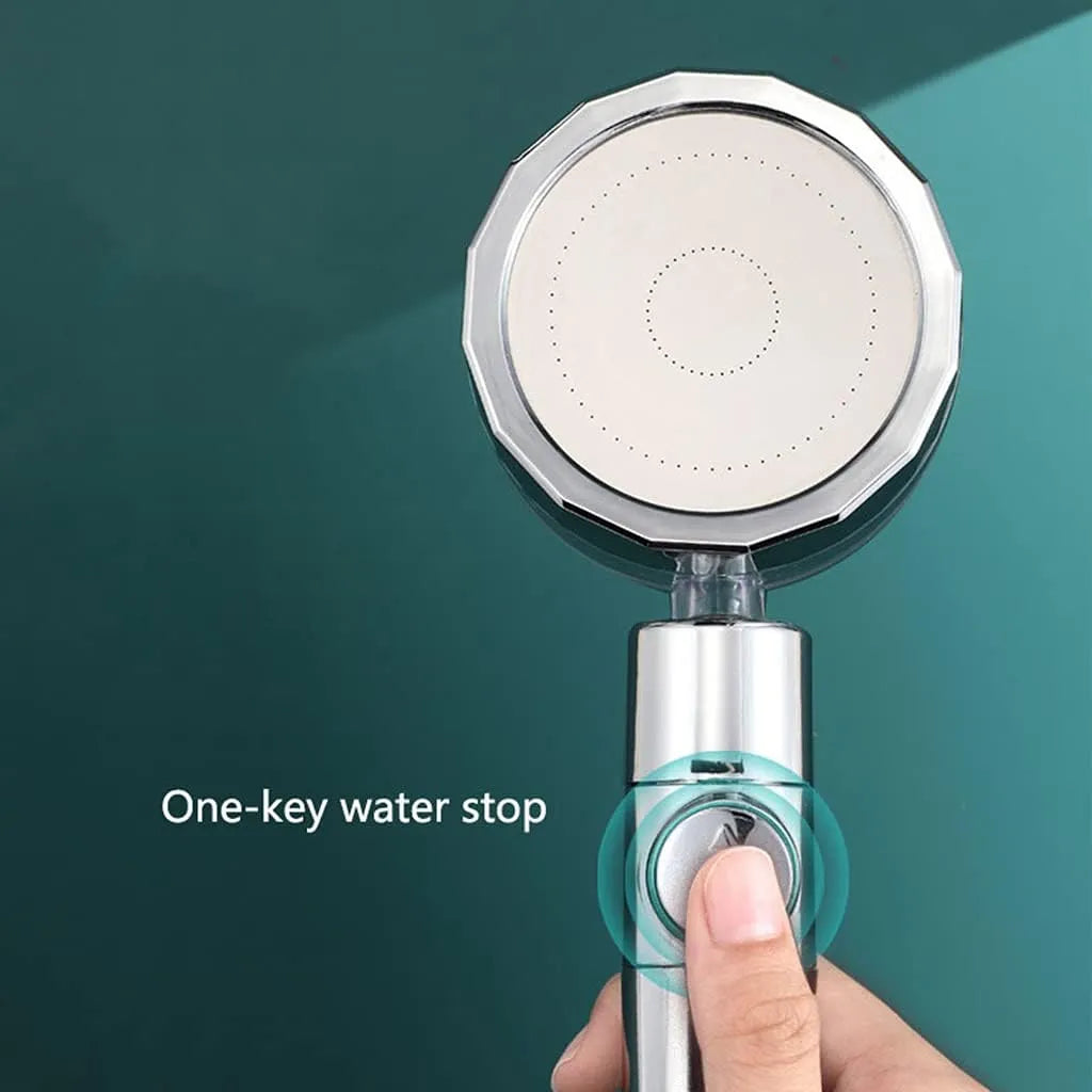 Para Cap de Duș cu Elice, Filtru de Apă, Cap Rotativ 360° și Buton On/Off