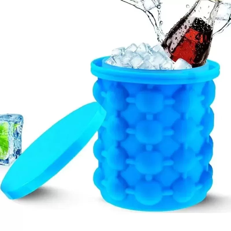 Frapiera si forma pentru gheata din silicon, albastra