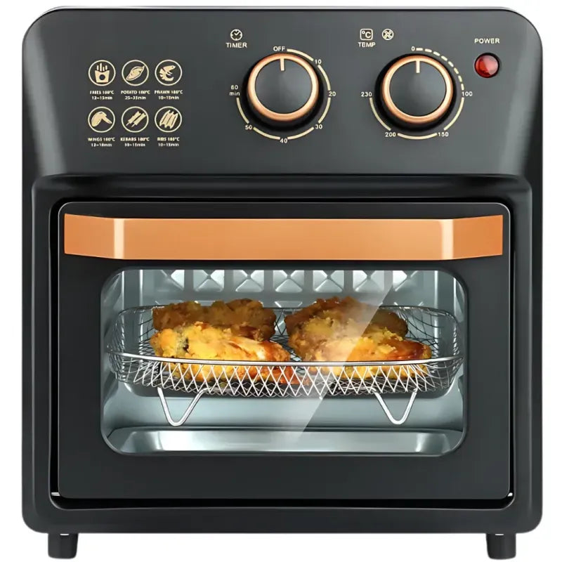 Friteuza cu aer cald retro, cuptor electric cu prajitor de paine, tehnologie de circulatie a aerului la 360° DS-18, 12L