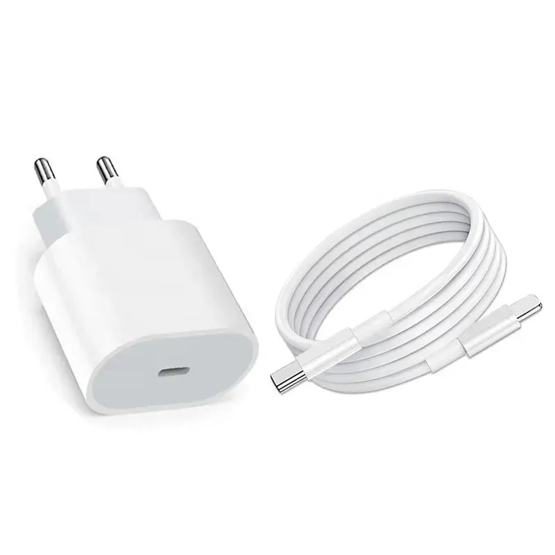 Încărcător Universal Type-C / Type-C – Fast Charge, 20W, Alb ⚡