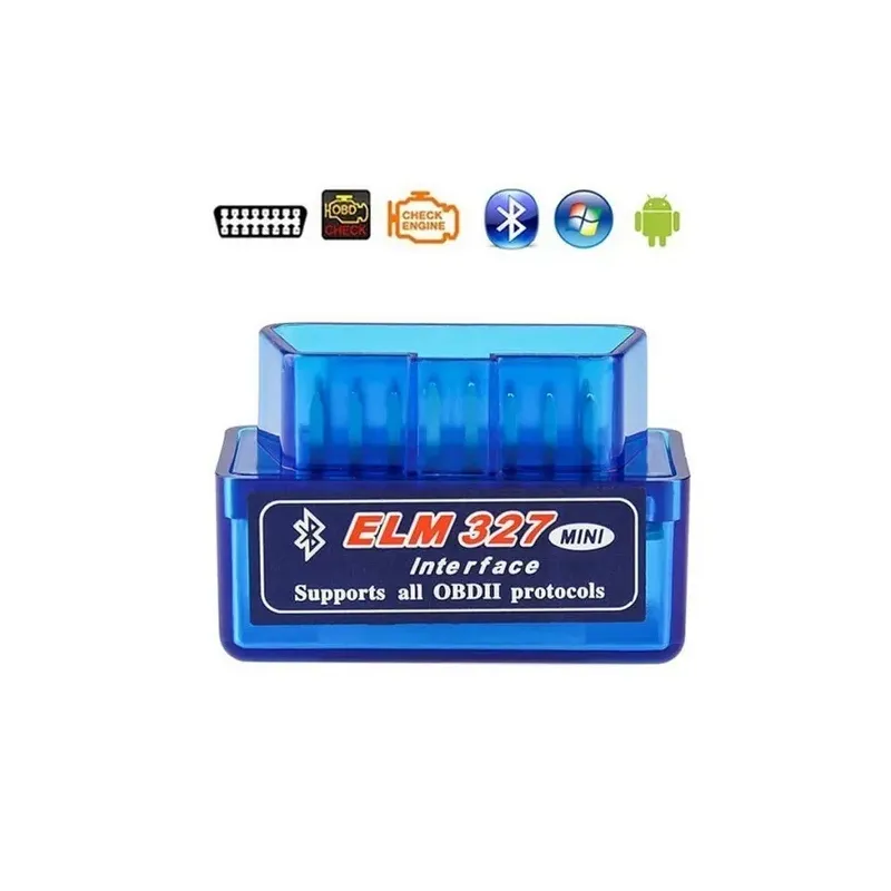 Interfata OBD II diagnoza auto pe telefon, conexiune bluetooth ELM327 - Albastru