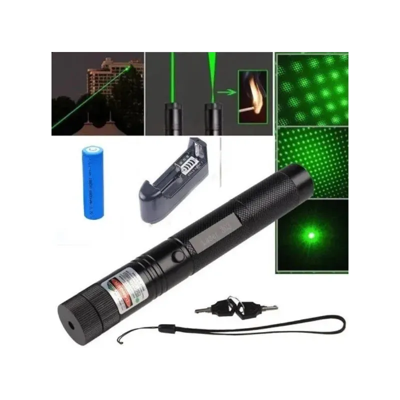 Laser Pointer Verde, raza actiune pana la 10 km pentru camping si drumetii, 1000 mW, acumulator inclus