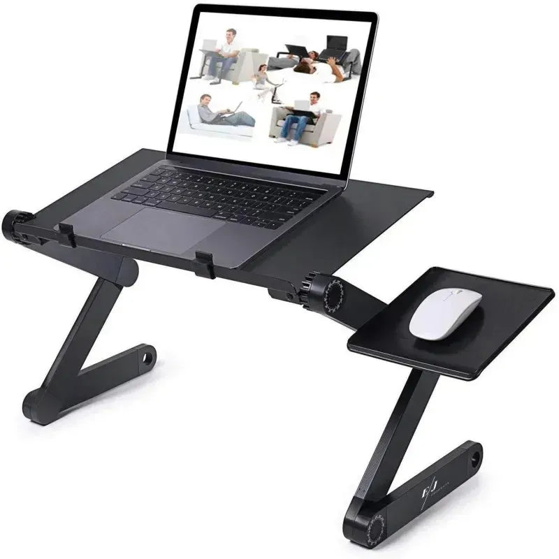 Masă Laptop Multifuncțională T8 – Reglabilă, cu 2 Ventilatoare, Neagră