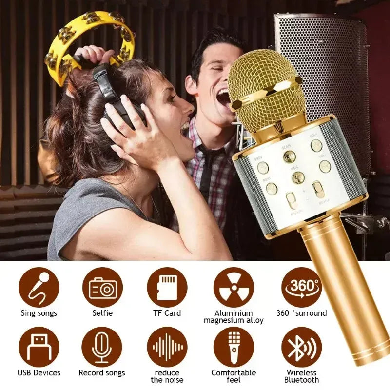 Microfon Wireless pentru Karaoke cu Bluetooth – Distracția începe aici! 🎤
