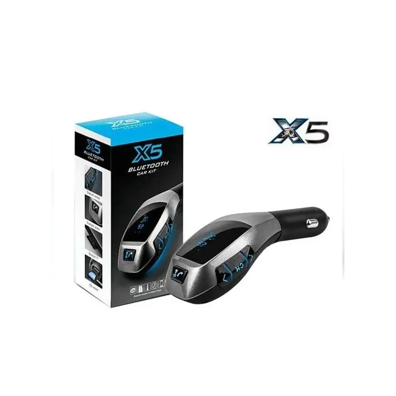 Modulator FM auto cu Bluetooth, Portabil, X5, Negru