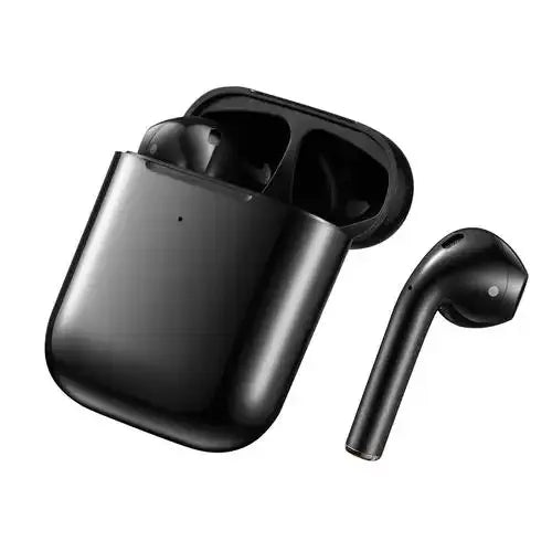 Casti wireless Bluetooth I12 Stereo cu Functie apelare, Control muzica, Cutie incarcare inclusa, Android/ iOS, Black