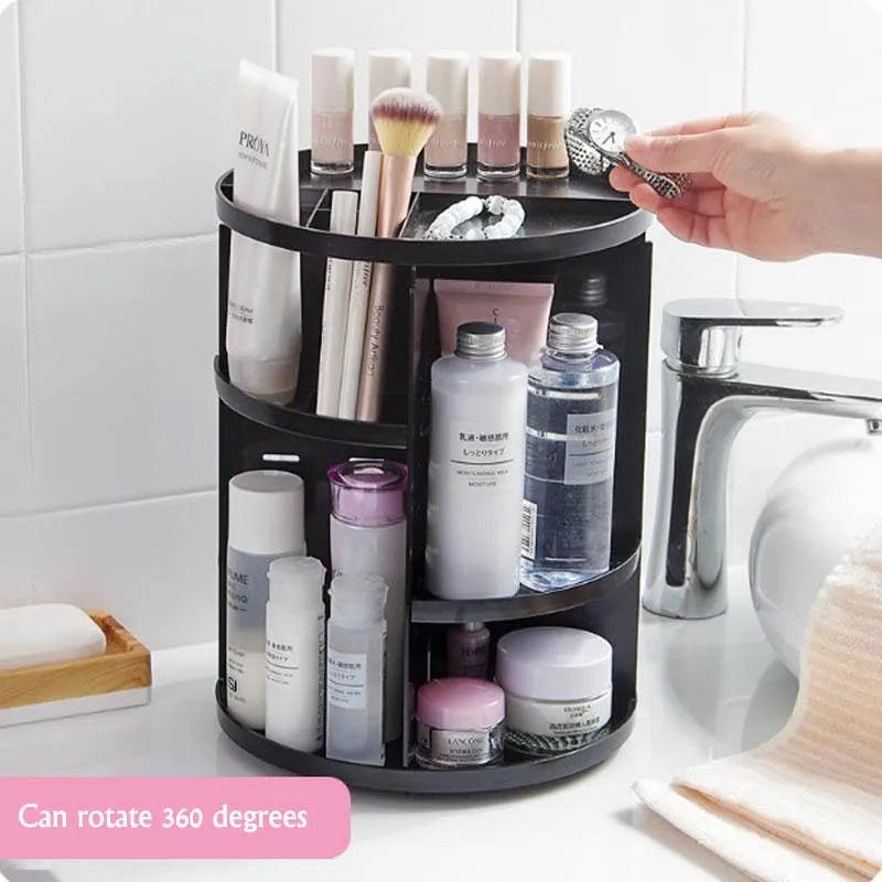 Organizator Rotativ pentru Cosmetice - Eleganță și Practicitate în Baia Ta! 🖤