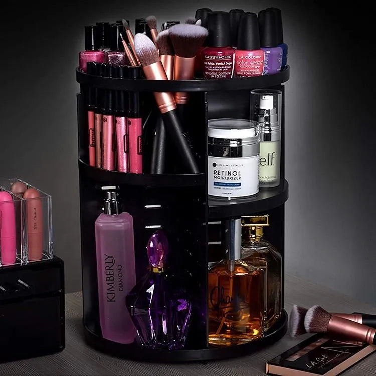 Organizator Rotativ pentru Cosmetice - Eleganță și Practicitate în Baia Ta! 🖤