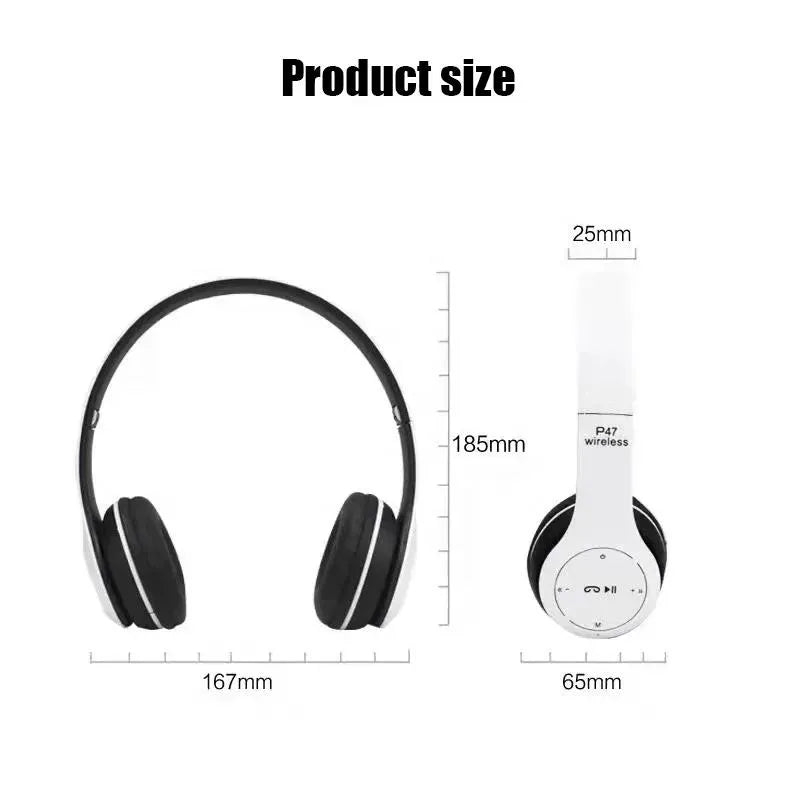 Căști Audio P47 Wireless Bluetooth – Alb