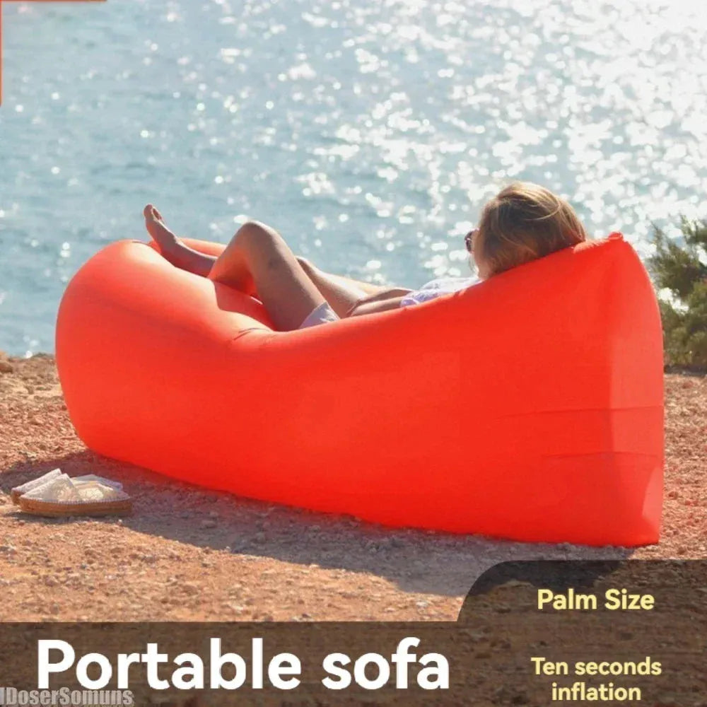 Saltea Gonflabilă Lazy Bag Tip Sezlong – Perfectă pentru Camping, Plajă și Piscină! 🏖️