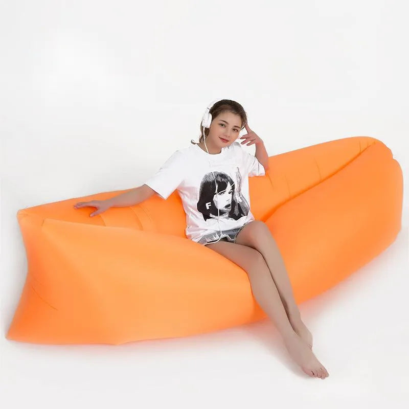 Saltea Gonflabilă Lazy Bag Tip Sezlong – Perfectă pentru Camping, Plajă și Piscină! 🏖️